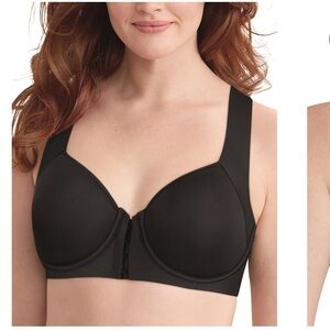 NWT✨Bali Women's One Smooth U Posture Boost Smooth Back Underwire Bra Black